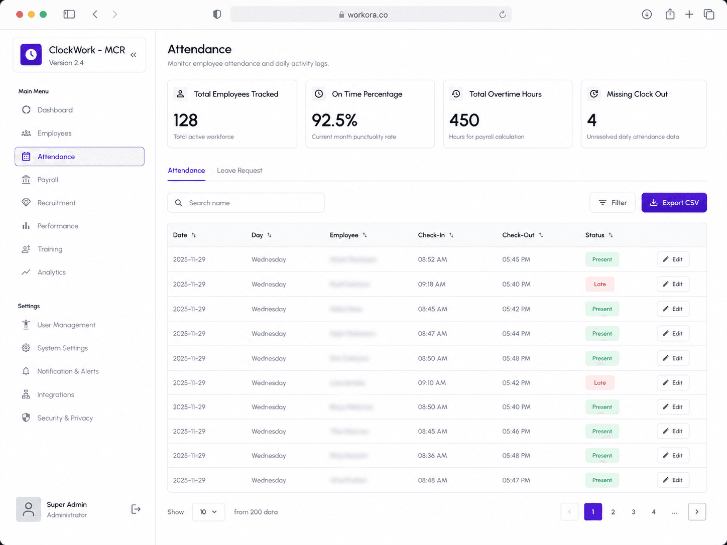 ClockWork — HR Platform screenshot 1