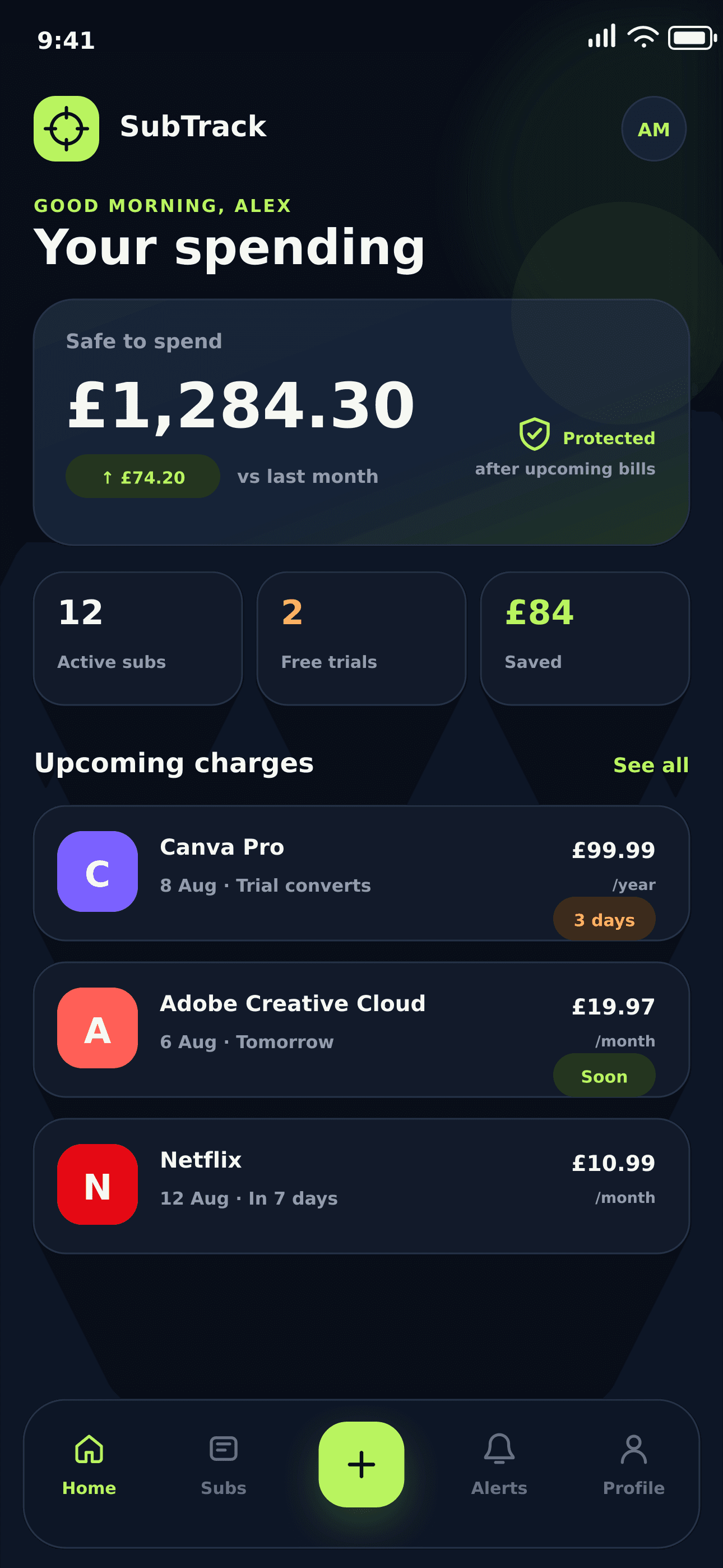 SubTrack screenshot 1