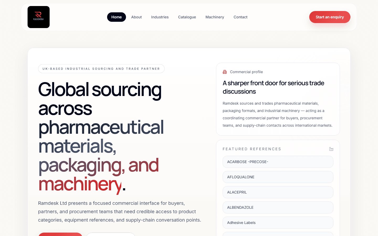 Ramdesk v3 website preview